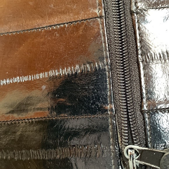 Vintage Lee Sands Eel Skin Wallet Clutch Crossbody - Picture 14 of 15